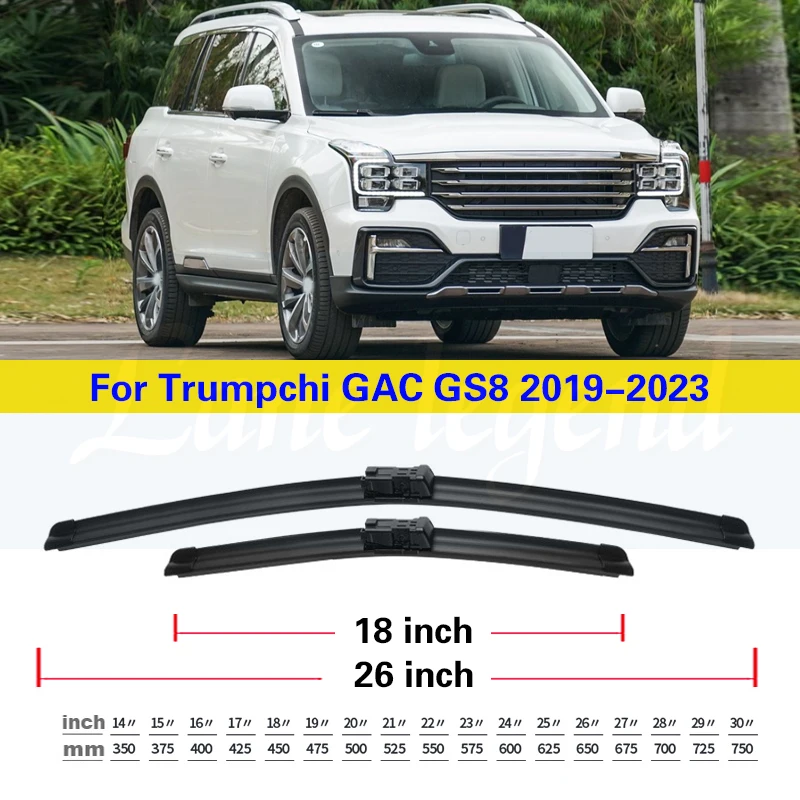 Escobillas de limpiaparabrisas delanteras y traseras para Trumpchi GAC GS8, accesorios para parabrisas de coche, ventana, 2019, 2020, 2021, 2022,