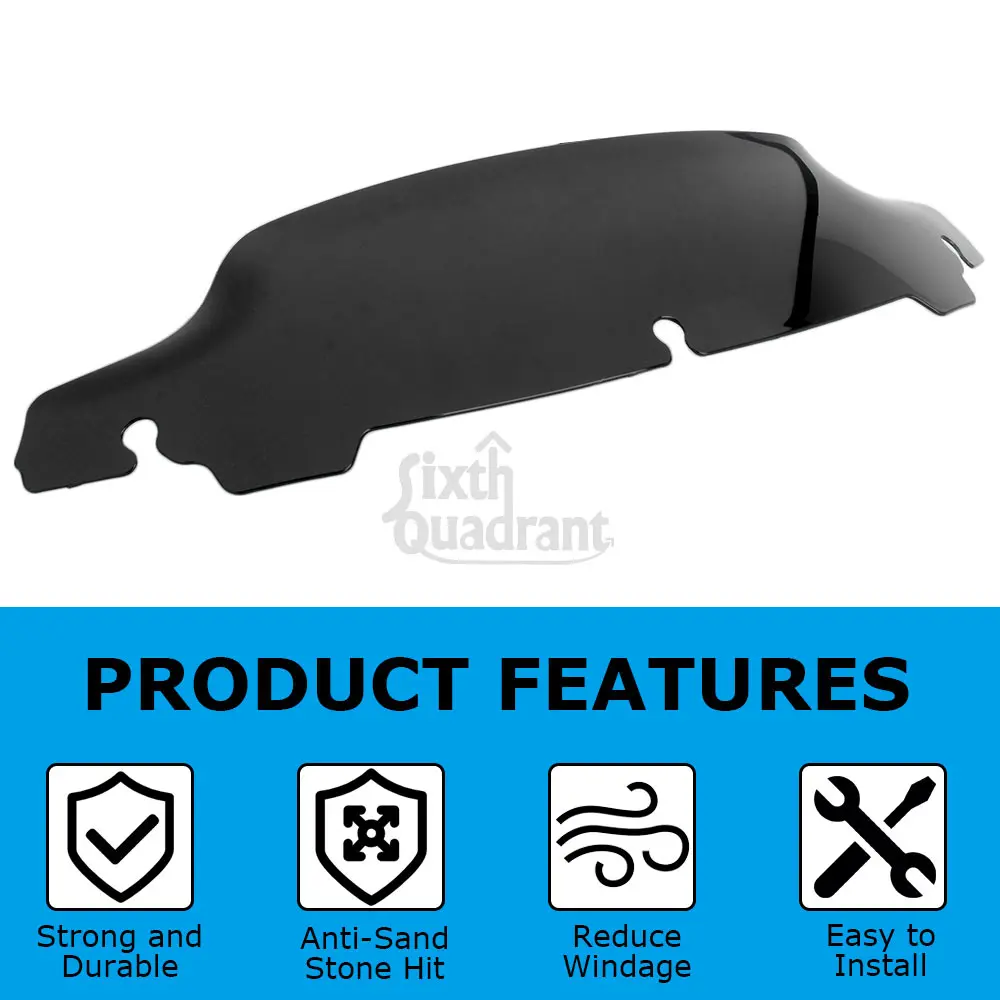 منحرف الرياح للزجاج الأمامي هدية لدراجة Harley Touring Electra Glide 2014-2024، Street Glide 2014-2023 Tri 2014-2025 #5