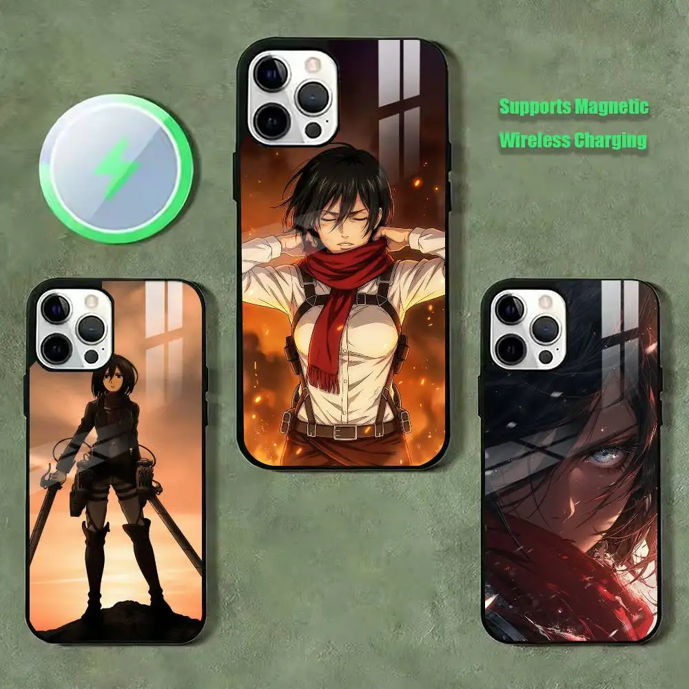 Titan Mikasa Ackerman  Phone Case For iPhone17,16,15,14,13,12,11 Plus,Pro Allows magnetic wireless charging