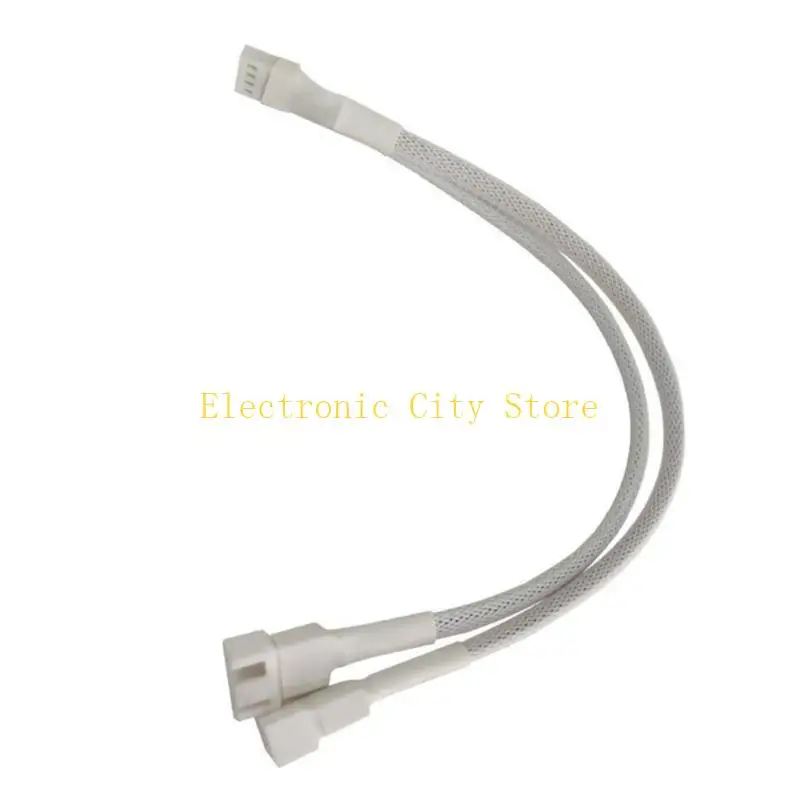 สายเคเบิลพัดลมคอมพิวเตอร์ตัวควบคุมความเร็ว 4pin อะแดปเตอร์สั้นการป้องกัน HU8D