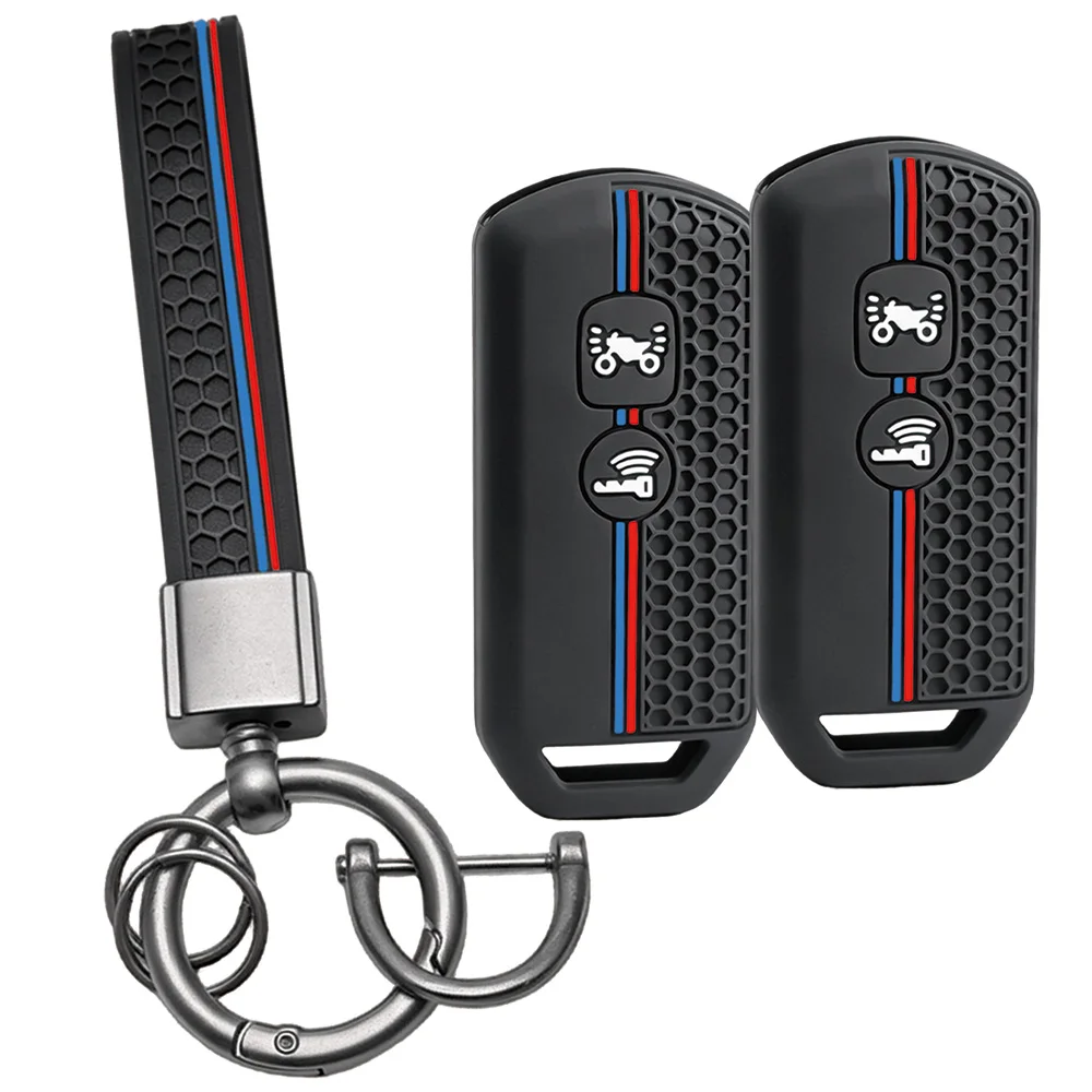 Soft Touch Key Protector For Honda PCX125 PCX150 Forza 125 250 300 350 750 ADV150 X ADV SH125 SH150i SH300 With Key Ring Durable