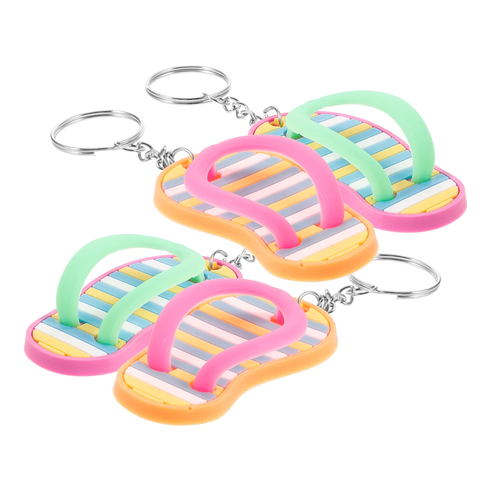

Custom Keychain Durable Cartoon Slipper Key Ring Summer Decorative Portable Funny Charm Pendant Luau Party Favors Mini