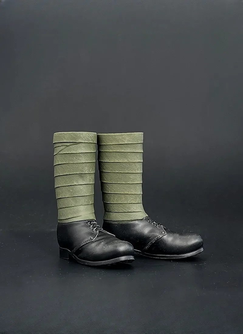 ZY1034 1/6 Scale Male Soviet Union Army Lace-up Boots Soldier Hollow Shoes Model for 12'' Action Figures Body Toys