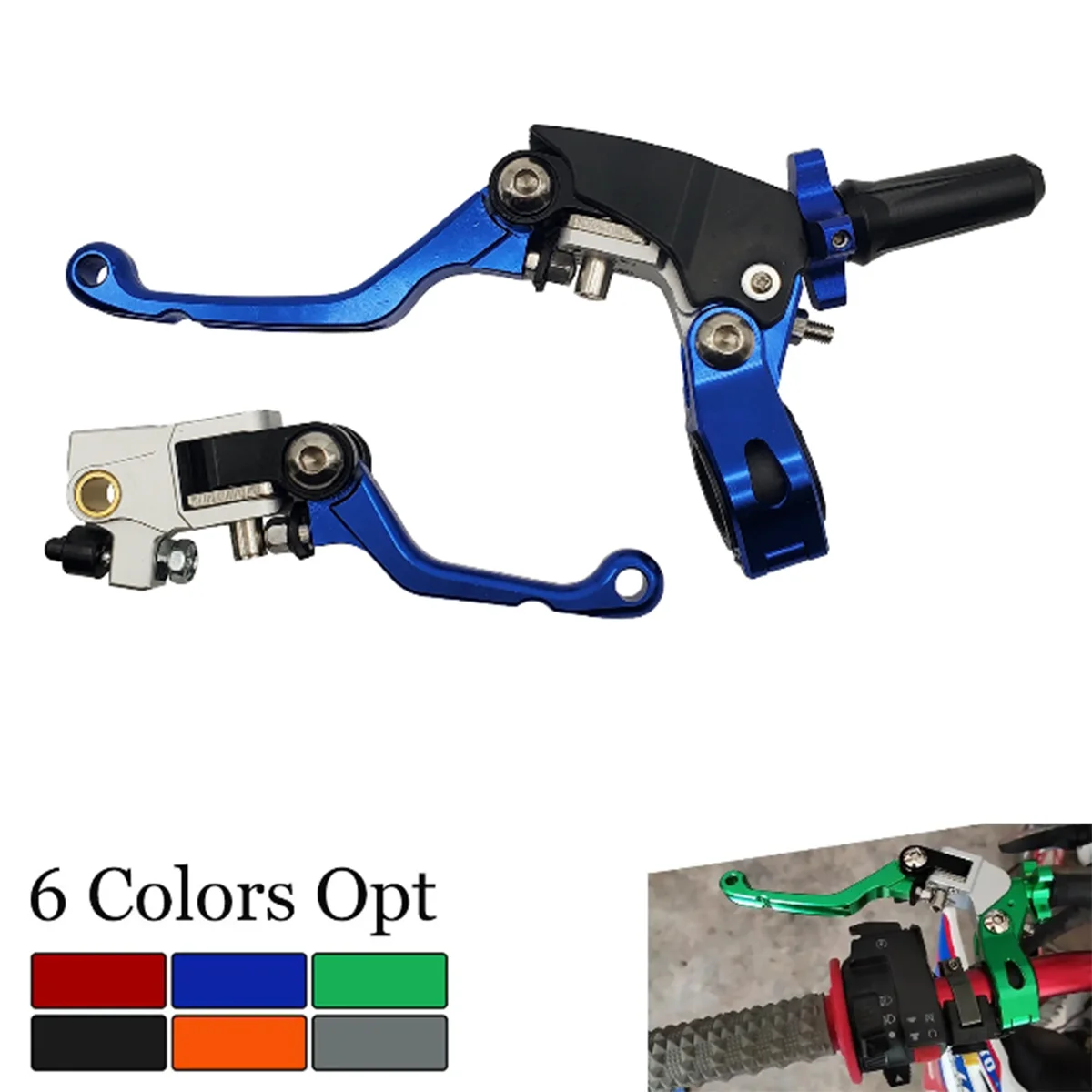 Motocross CNC 360° Folding Clutch Lever Brake Lever Set Fit For CRF KLX Xmotos BSE M4 M5 J3D M6 J11 M9 KAYO Mojoracing Dirt Bike