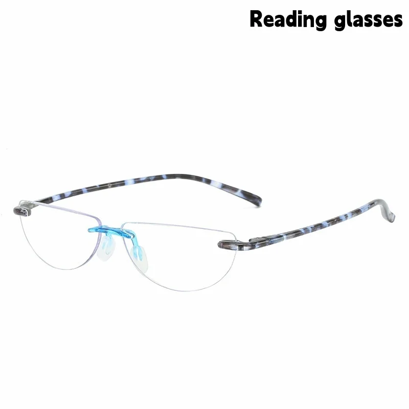 Fashionable Frameless Reading Glasses for Middle-Aged and Elderly Women in Europe and America for Daily Reading and Book Viewing
