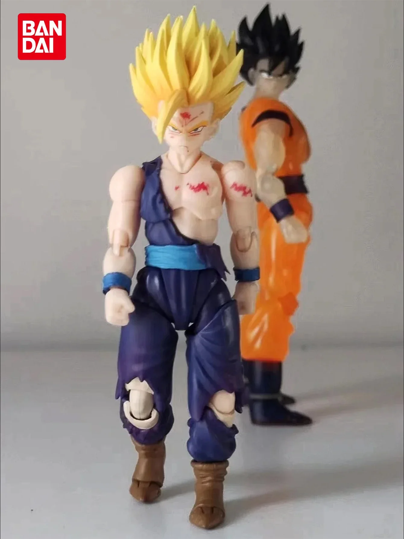 Dragon Ball Shf Father And Son Gohan Goku Action Figure Demoniacal Fit Anime Statue Collection Model Doll Kid Toy Birthday Gift