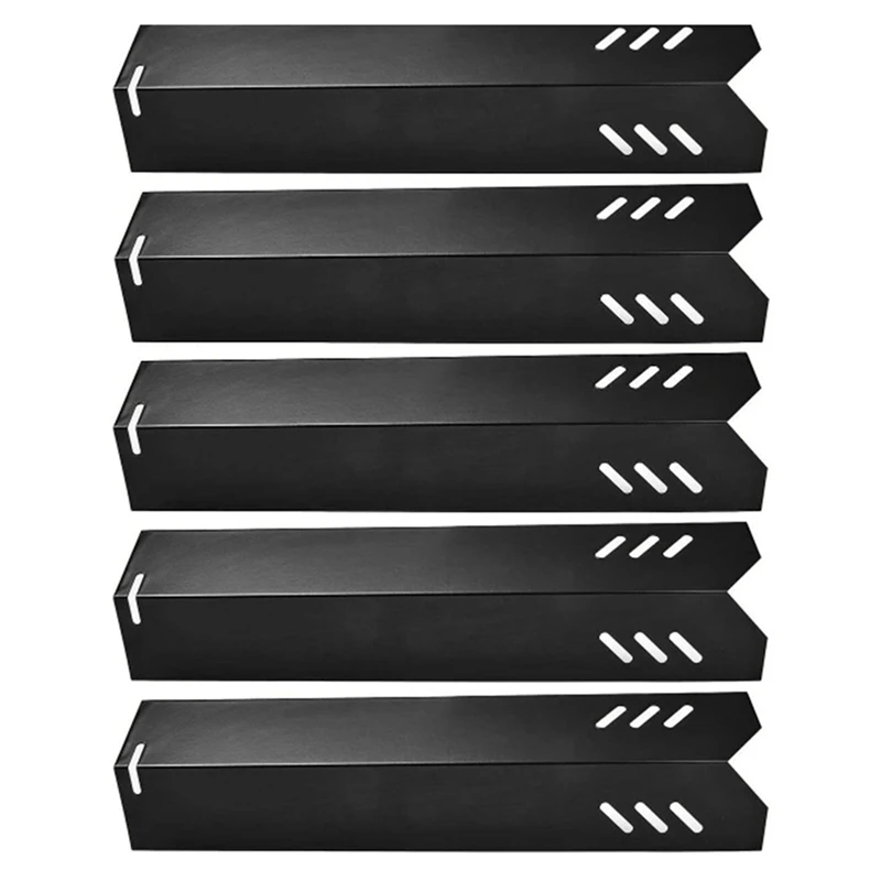 5Pcs Grill Heat Plates 15 Inch Porcelain BBQ Heat Plate Grill Cover Burner Cover For Backyard Grill BY13-101-001-1