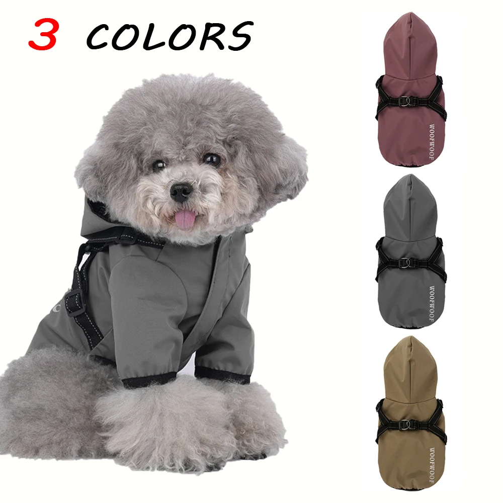 

Dog Raincoat Reflective Waterproof Pet Clothes 3 Colors for Chihuahua Maltese Rain Coat Small Medium Dogs Jumpsuit Raincoat Dogs