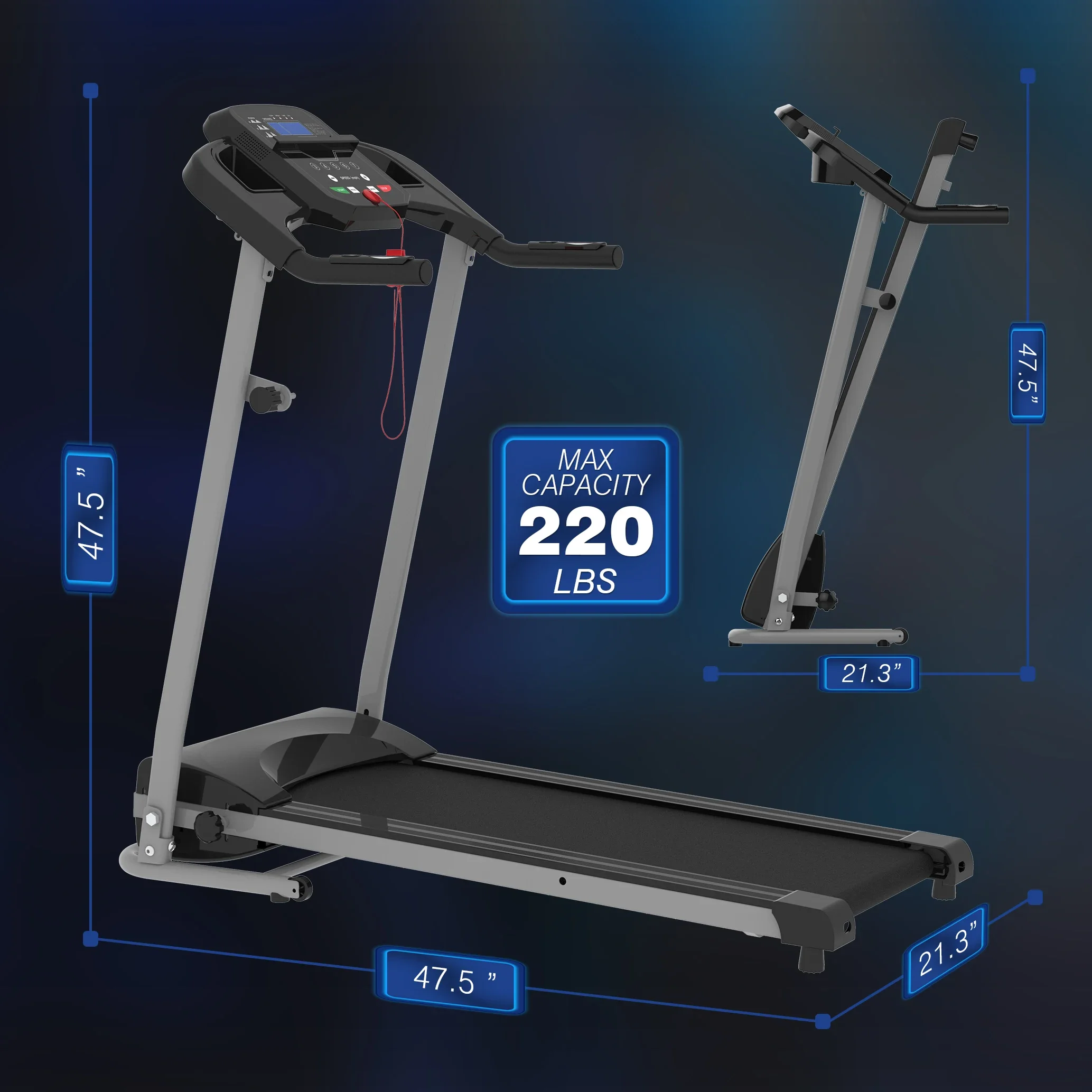 TOPKO Folding Treadmill for Small Apartment Electric Motorized Running Machine for Gym Home Treadmill