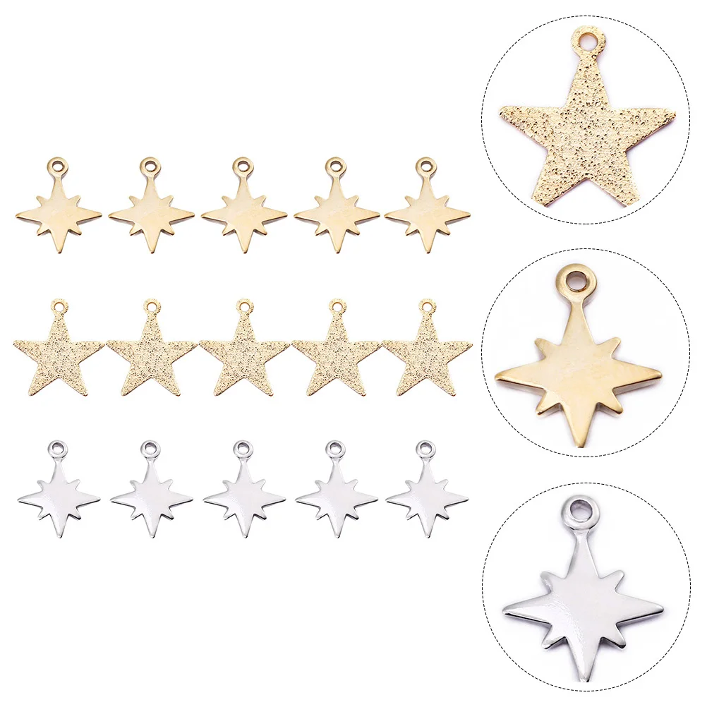 

15Pcs Copper Gold Plated Pendants Creative DIY Jewelry Making Supplies Pendant Decor Alloy Charms Accessory Metal Charms