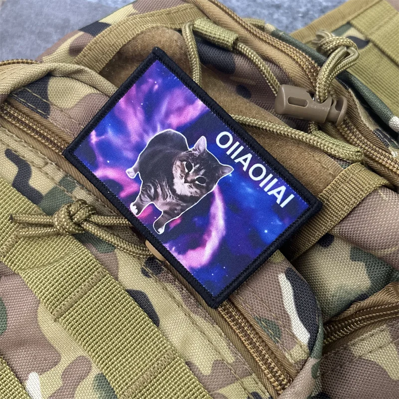 OIIAI Parche táctico gato con velcro para mochila y ropa - imagen 5