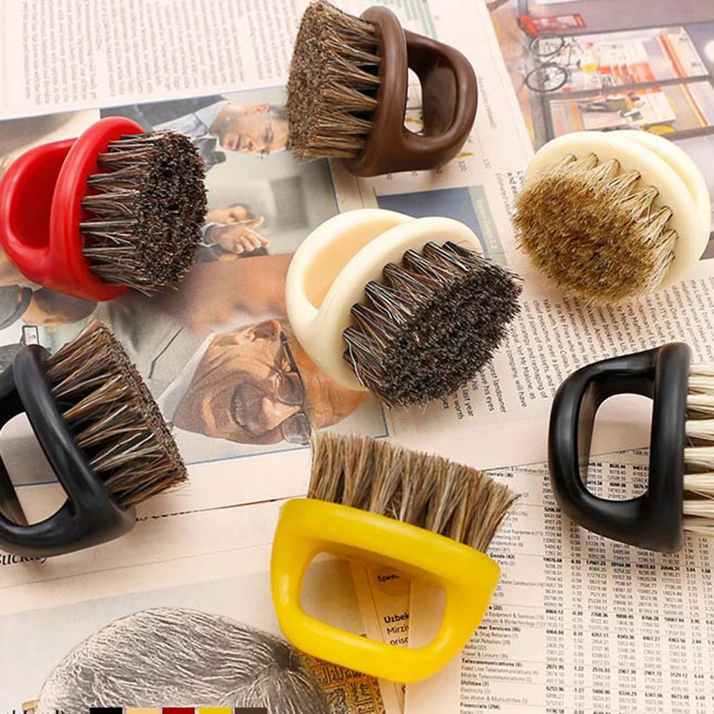 Pro Hairdresser Boar Bristle Rings Beard Comb Professional Salon Barbers Fade Brush Perfectly Accessory For All Barbers