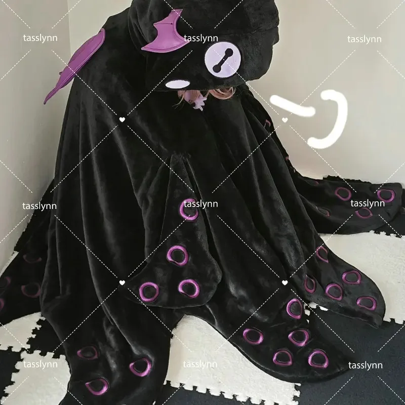 qq34Original Design Cosplay Seraph of The End Halloween Costumes Krul Tepes Octopus Cape Plush Pa - view 6