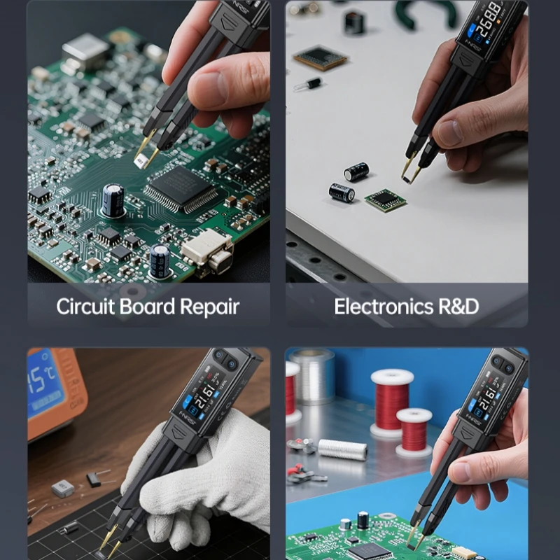 FNIRSI LCR-ST2 Professional Component Tester, High-Accuracy RLC Diode Continuity, Sweep Function 30V Voltage Test