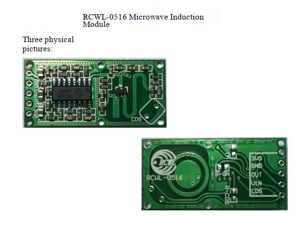 RCWL-0516 Mikrowellen-Radarsensor-Schaltmodul, Sensor-Modul für den menschlichen Körper, intelligenter Sensor-Detektor – Detail 3
