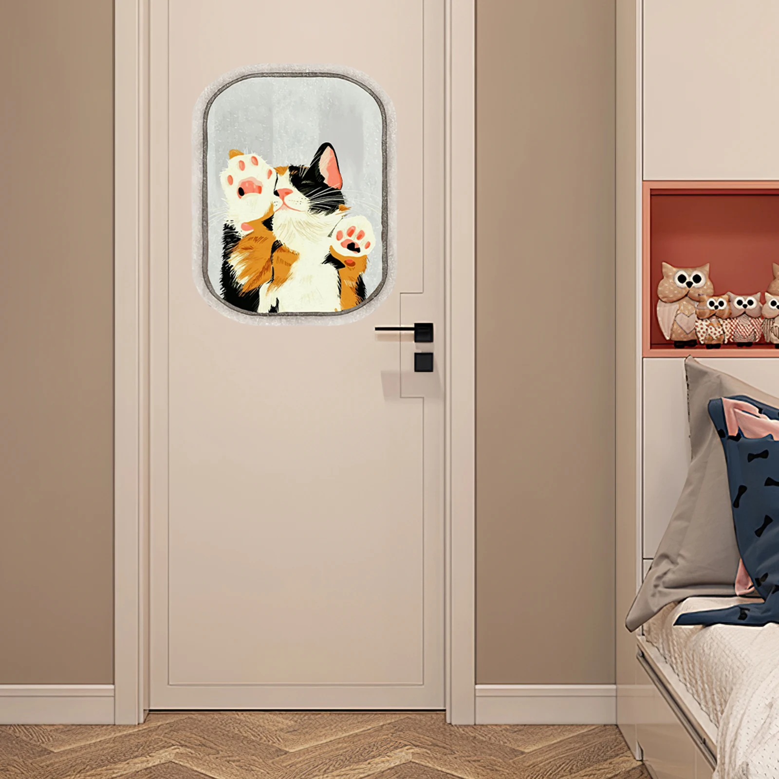 

Cat Shaped Wall Stickers For Bathroom Liveroom Cute Animal stickers For home decoration Wall stickers Home Decoration Space