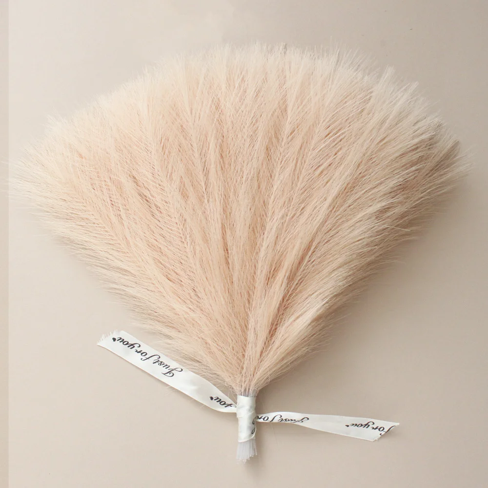 10/30/50pcs Artificial Fluffy Pampas Grass Bouquet Boho Fake Plant Flowers for DIY Room Home New Year Wedding Party Decor Flower - view 2