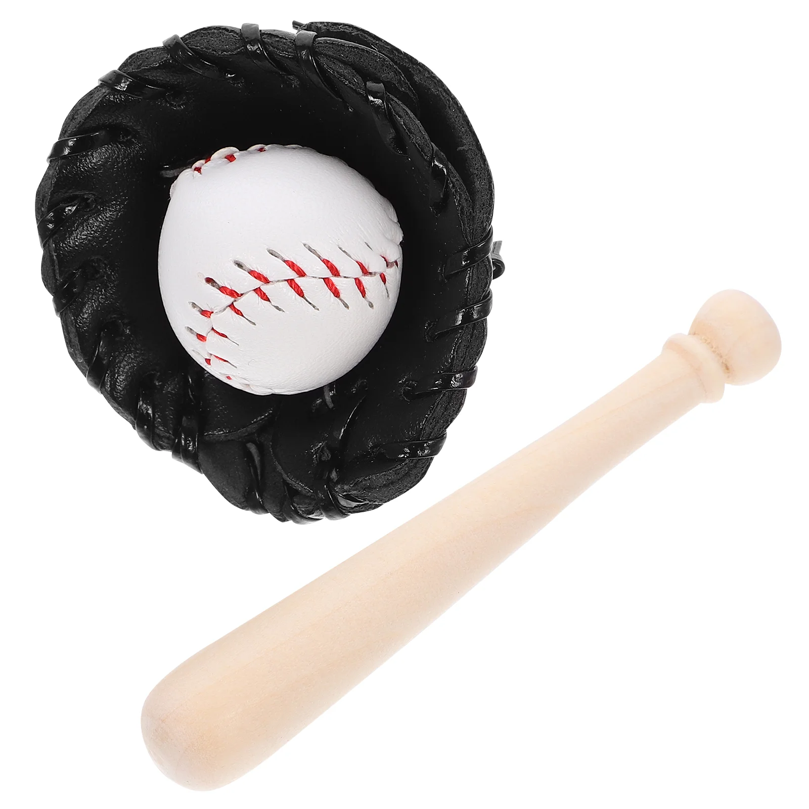 

House Sporting Goods Accessories Mini Baseball Glove Bat Decor Sports Miniatures Tiny Toys Pretend Bats