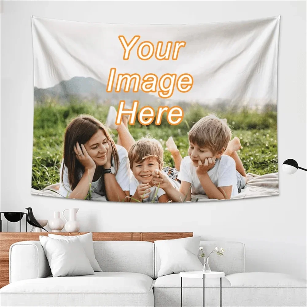 1Pc Customize Photo Tapestries, Design Your Own Personalized Image Tapestries, Suitable for Bedroom and Living Room Decoration