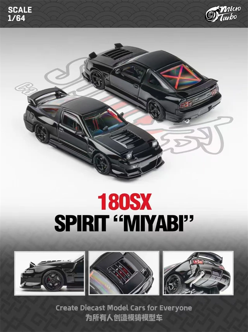 

Micro Turbo 1:64 180SX MIYABl S2000 FD2 Mugen RR Rocket Bunny Spoon MR2 SW20 Diecast Model Car