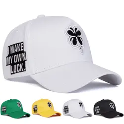 Unisex Clover Embroidery Baseball Net Caps Spring and Summer Outdoor Adjustable Casual Hats Sunscreen Hat