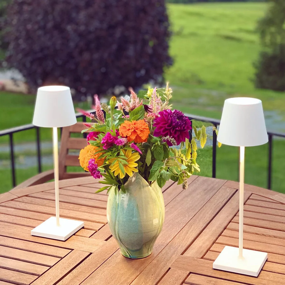 Wireless Desk Lamp USB Aluminum Alloy Portable Touch Sensor IP54 Waterproof LED Rechargeable Table Lights for Bar Restaurant