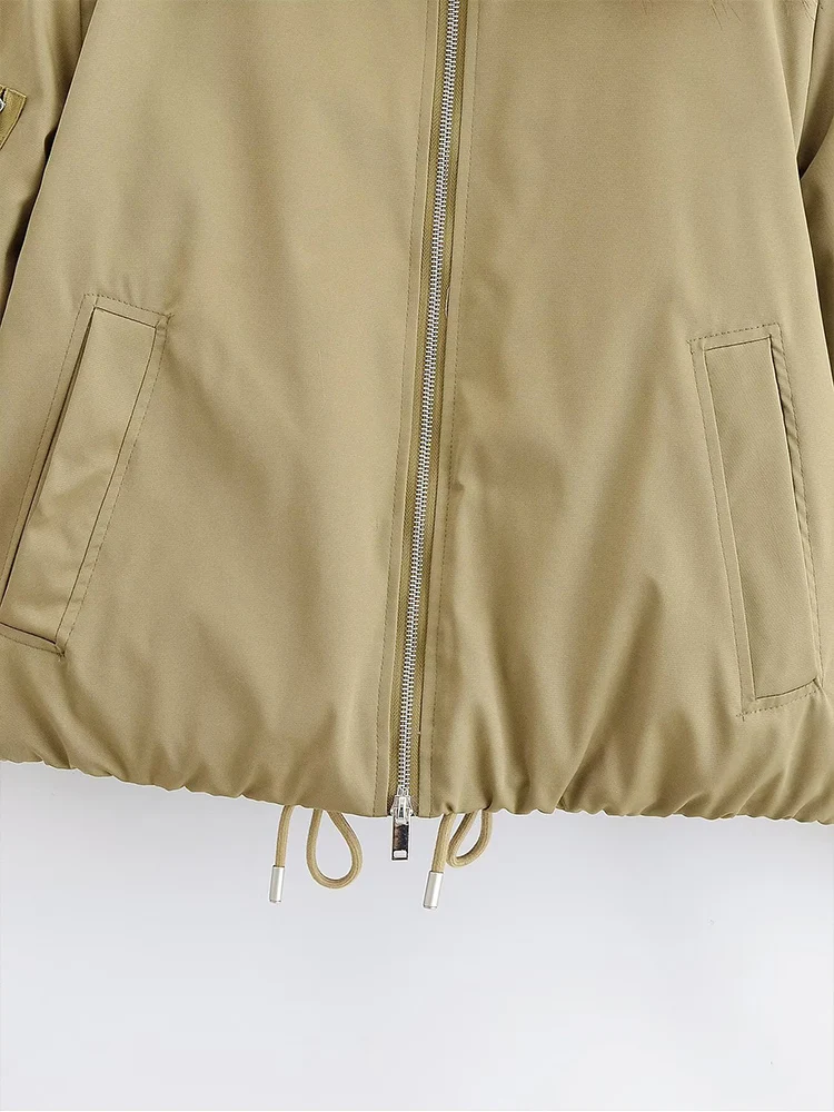 Nuevo abrigo informal elegante y versátil de estilo europeo para mujer con cuello de piel desmontable.