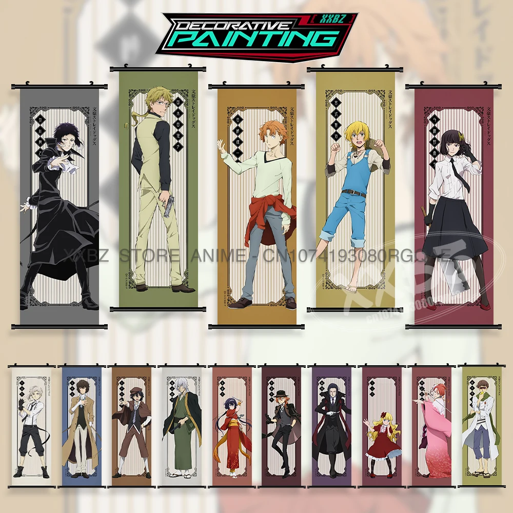 

Anime Bungo Stray Dogs Figures Home Decoration Wall Artwork Hanging Painting Scrolls Pictures Canvas Dazai Osamu Print Poster