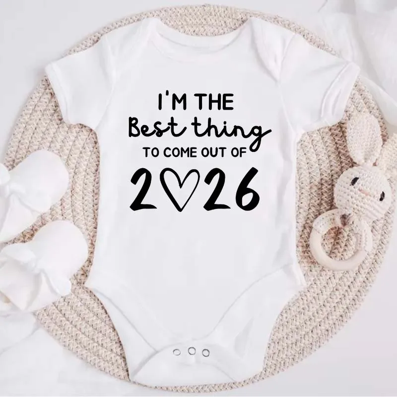Pregnancy Reveal Baby Coming Soon 2026 Announcement Newborn Baby Bodysuit Romper Funny Boys Girls Outfits