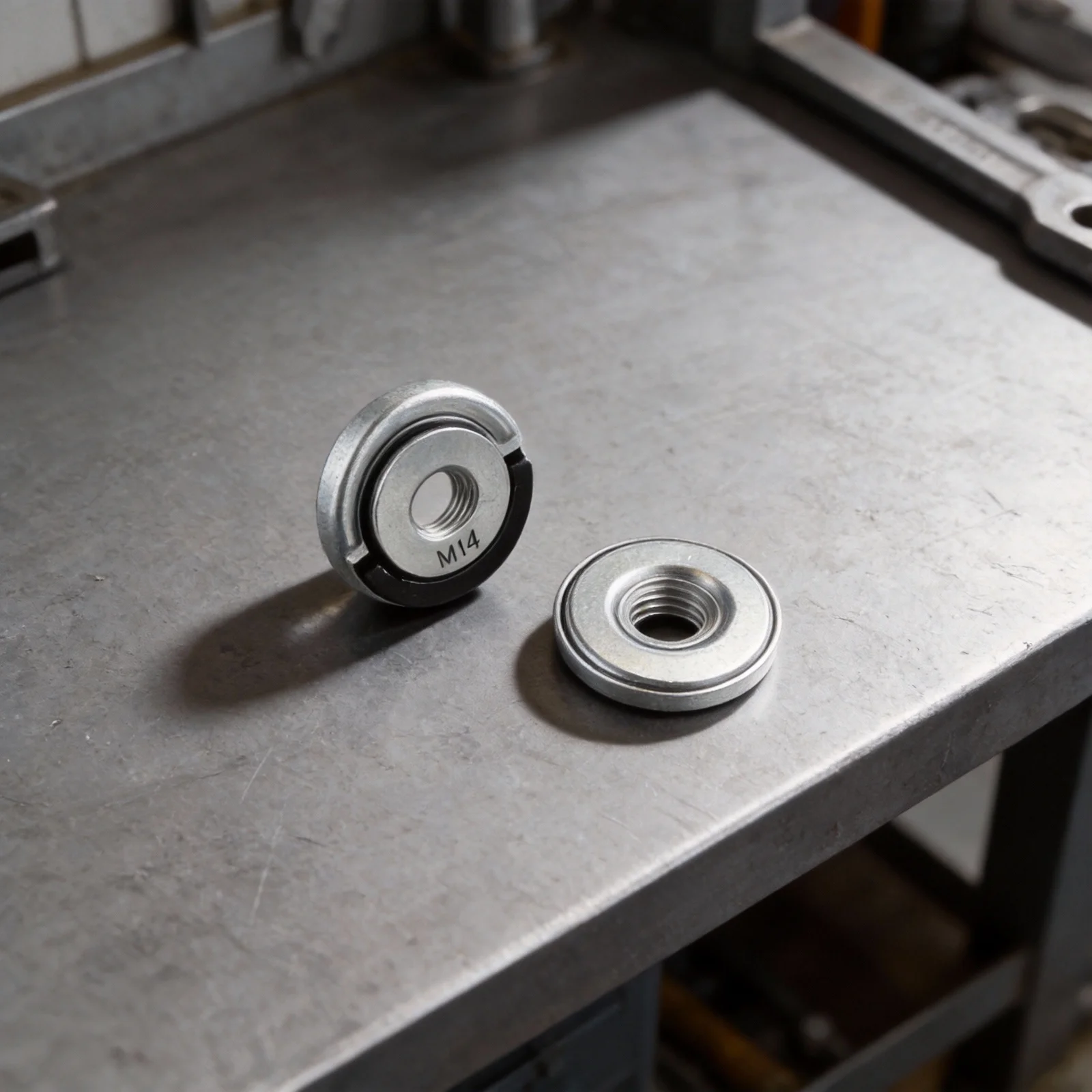 2 Piece Self Locking for Quick Release Nuts for Angle Grinder Supporting Abrasive Discs and Cup Wheel Installations