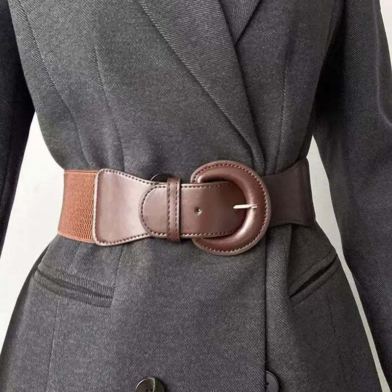 Schwarzer Taillengürtel für Damen, Pullover, Kleid, Ledergürtel, breite Oberbekleidung, Trenchcoat, vielseitiger Taillengürtel, 2025, neuer Accessoires-Trend