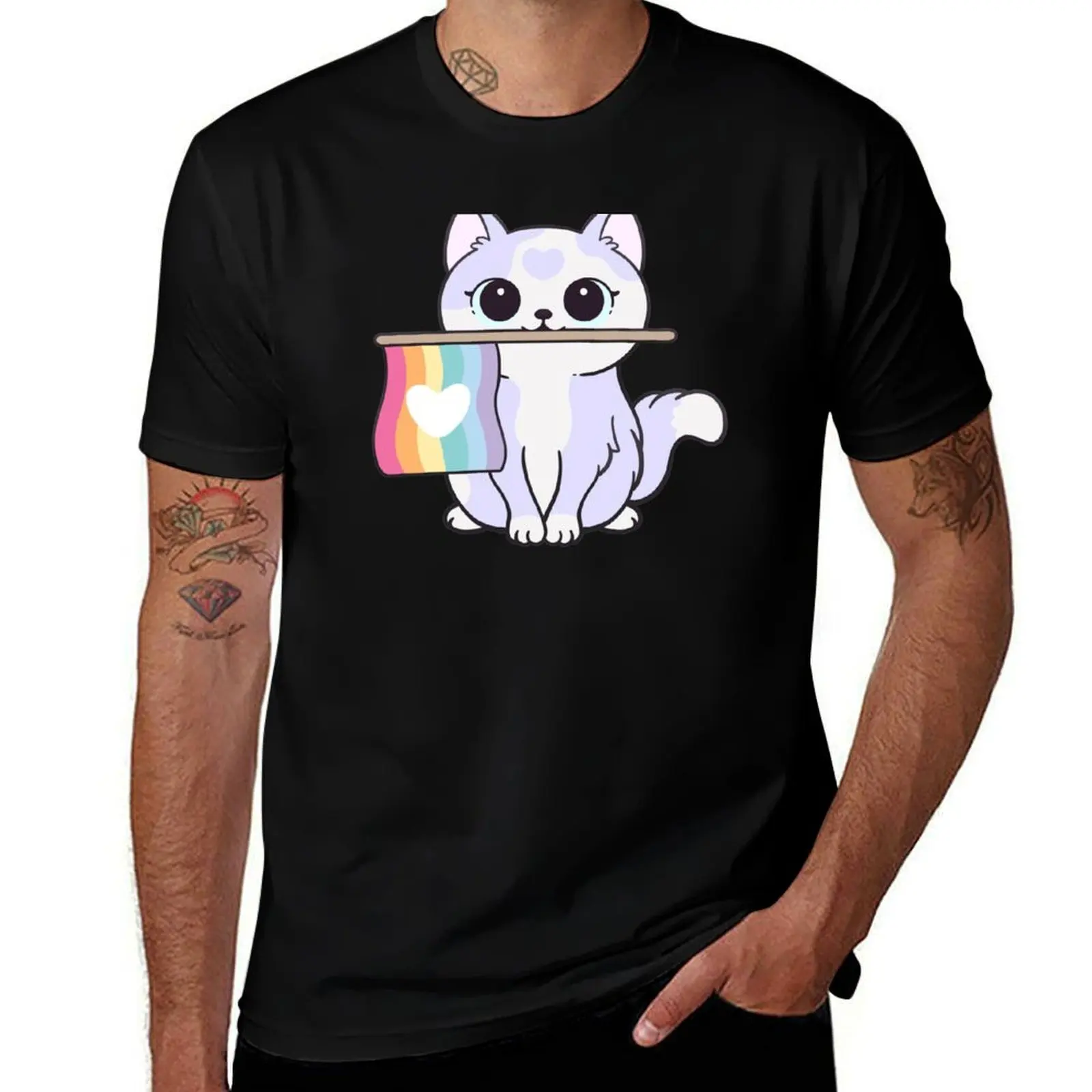 Pride Cat Nikury T-Shirt Festive Simple T-Shirt