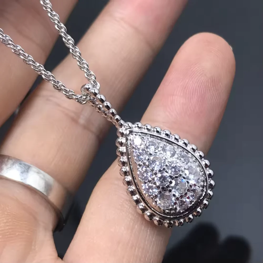 Luxury Waterdrop Full Diamond Necklace & Earrings Set