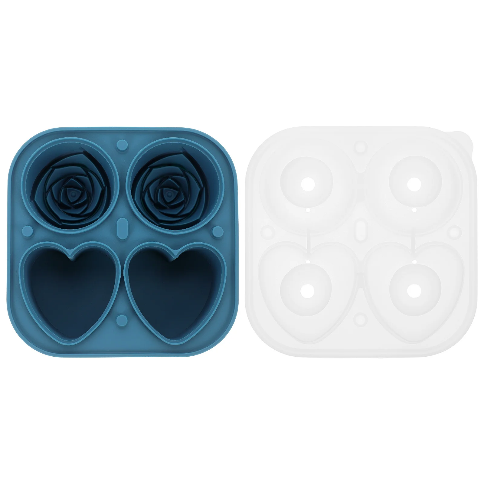 

Large Silicone Ice Ball Mold Premium Material Rose Heart Shape Easy Clean Portable Reusable Ice Maker for Drinks Whiskey