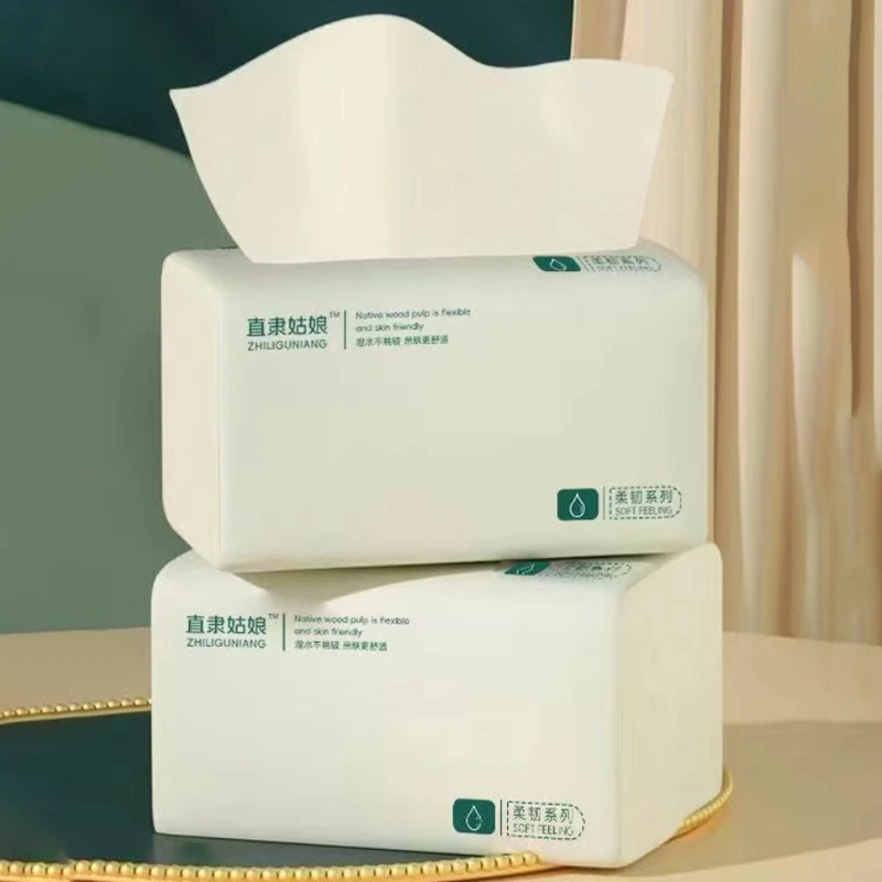 16 Packs Wholesale Eco Friendly Portable No Fluorescent Virgin Wooden Pulp Tissue Soft Comfortable 4 Ply Facial Tissue Paper