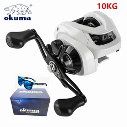 OKUMA fishing reel metal wire cup 6.3:1 water droplet wheel 10KG magnetic brake fishing bait carp fishing reel