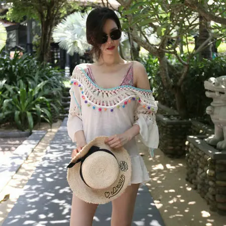 

Женская модная футболка Me Ball Lattice с защитой от солнца, ажурная вязаная кофта на весну-лето