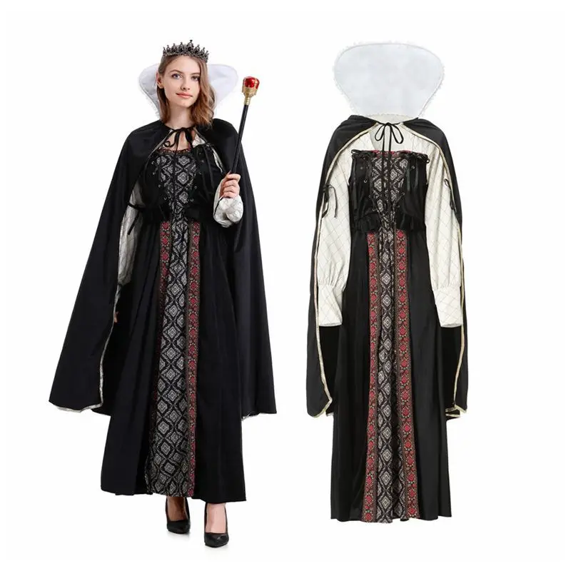

Хэллоуин Средневековый Королевский Ретро Суд Король Королева Пара Косплей Костюм Рождество Ренессанс Аристократическое Необычное Платье