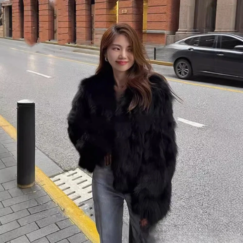 Autumn and Winter Fur Women's Short New Imitation Fox Hair New Internet Celebrity Young Korean Version Winter Hair Short Coat