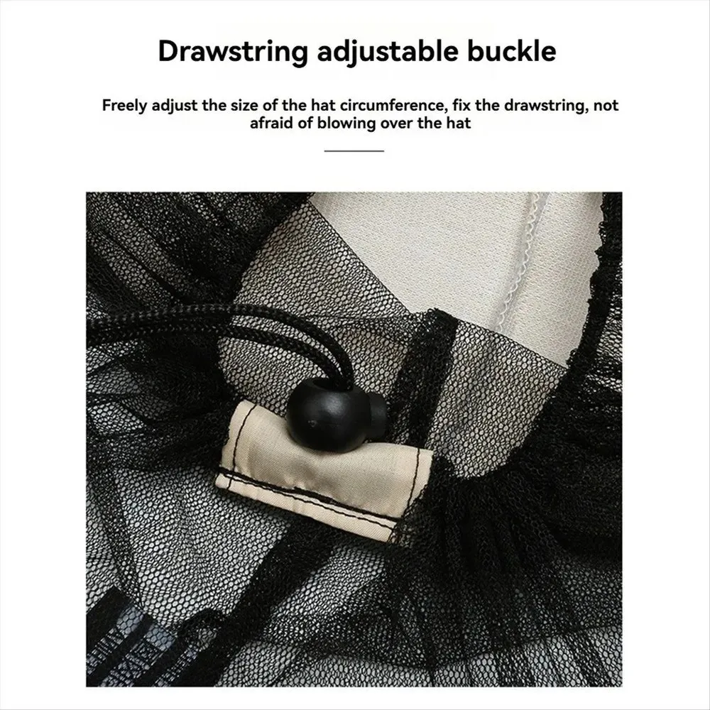 Portable Thickened Mesh Beekeeping Hat Foldable Sunscreen Mosquito Net Hat Anti UV with Brim Protective Bee Hat Outdoor Fishing