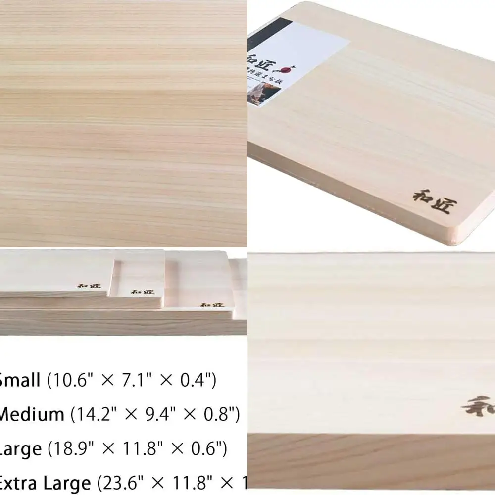 

Japanese Premium Hinoki Cypress Medium Cutting Board, Handcrafted in Japan, Rich Brown