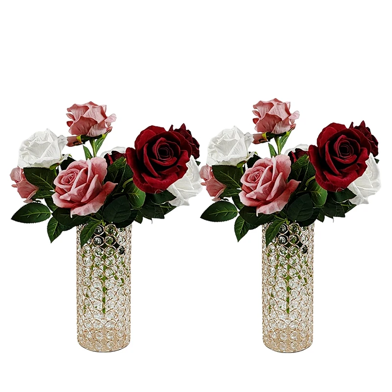 

1 -6pcs/lot Elegant Designs Crystal Candle Holder, Wedding Centerpiece,Chrome Decorative Candleholder/ flower Vase