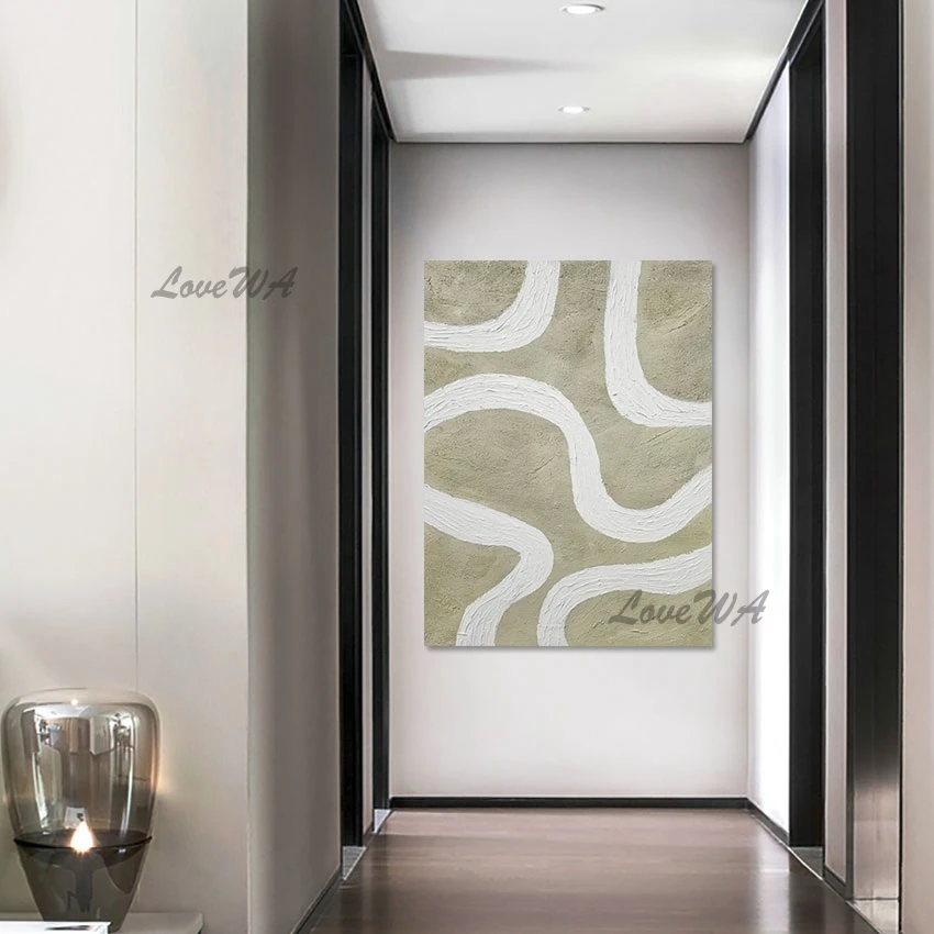 

Новое поступление, современное искусство ручной работы, акриловая абстрактная текстура, картина маслом, без рамки, украшение для гостиной, настенная картина на холсте