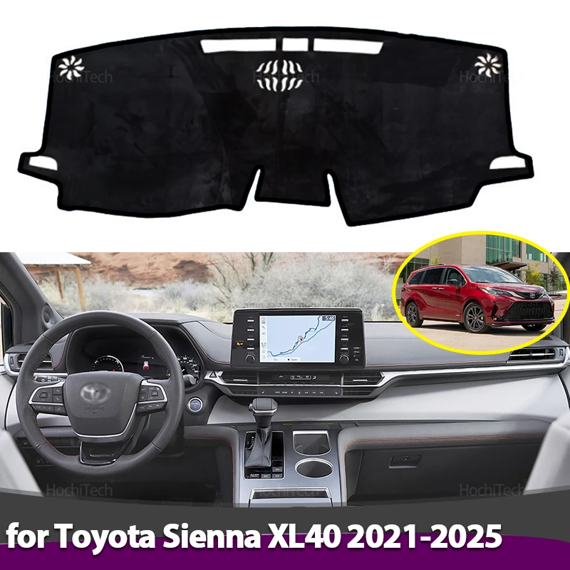 For Toyota Sienna XL40 2021 2022 2023 2024 2025 Dashboard Cover Board Anti-Slip Mat Protect Pad Car Sunshade Carpet Rug