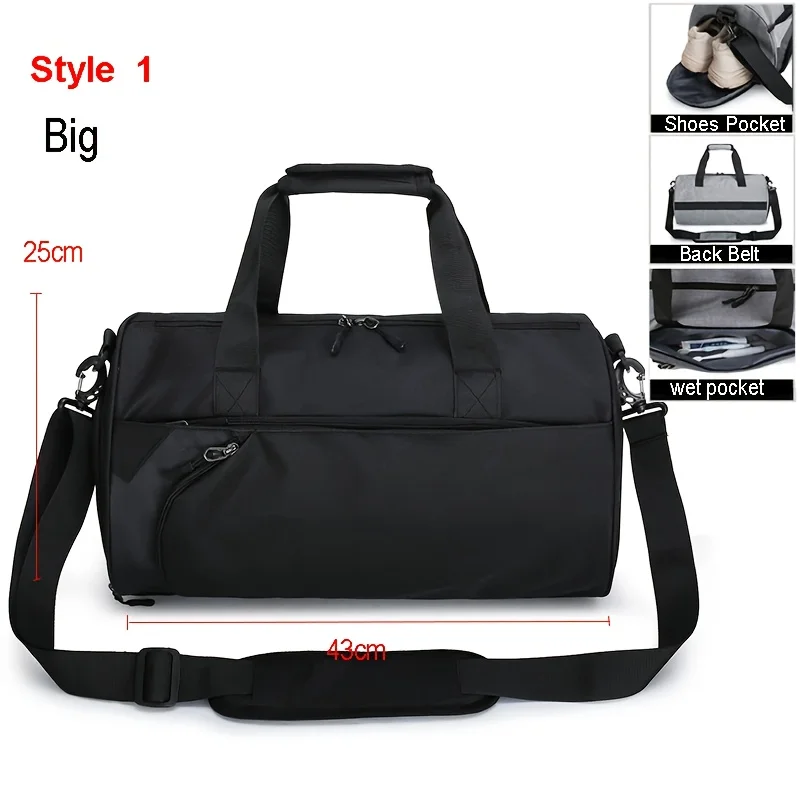 Large Space Travelling  Handbag Multifunctional Outdoor Sports Fitness Gym Bag for Basketball Football Simple Shoulder Bag