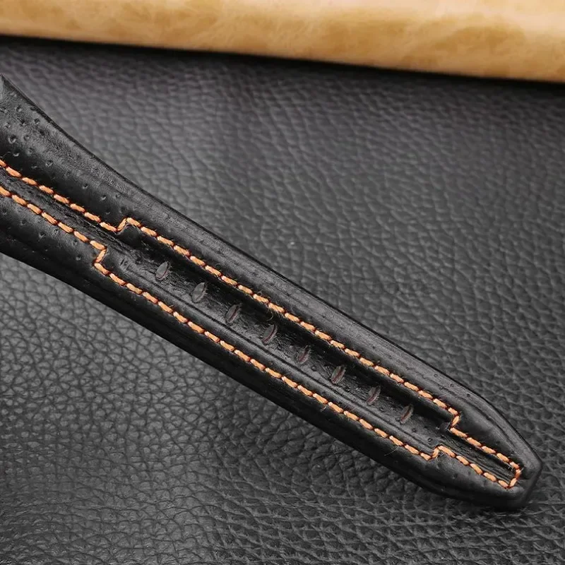 Ремешки из натуральной кожи для Seiko sportura SNL029P2 SNL021P1 SNA595P2 SNL017P1, ремешок для часов 15X27 мм, водонепроницаемый спортивный браслет