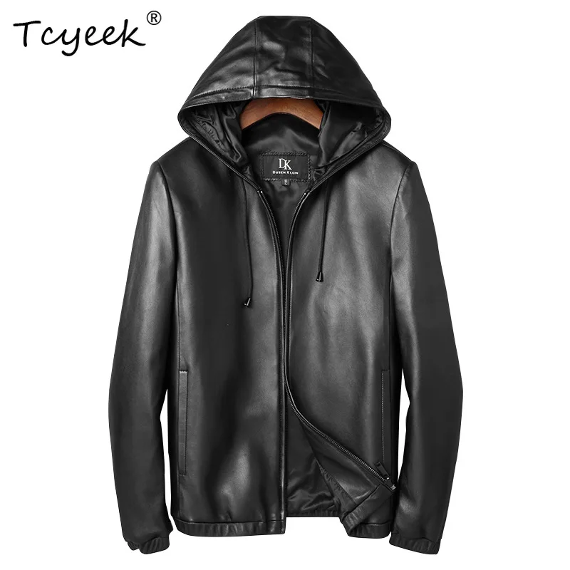 

Tcyeek Куртка из натуральной кожи Мужская весенне-осенняя одежда Мужские пальто Новые пальто Натуральная дубленка 2025 Толстовка Jaqueta De Couro