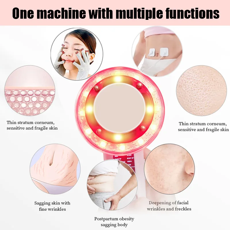 Multifunction EMS Body Slimming Massager Ultrasonic Cavitation Machine Fat Burner Skin Tighten Body Shaping Facial Care Beauty