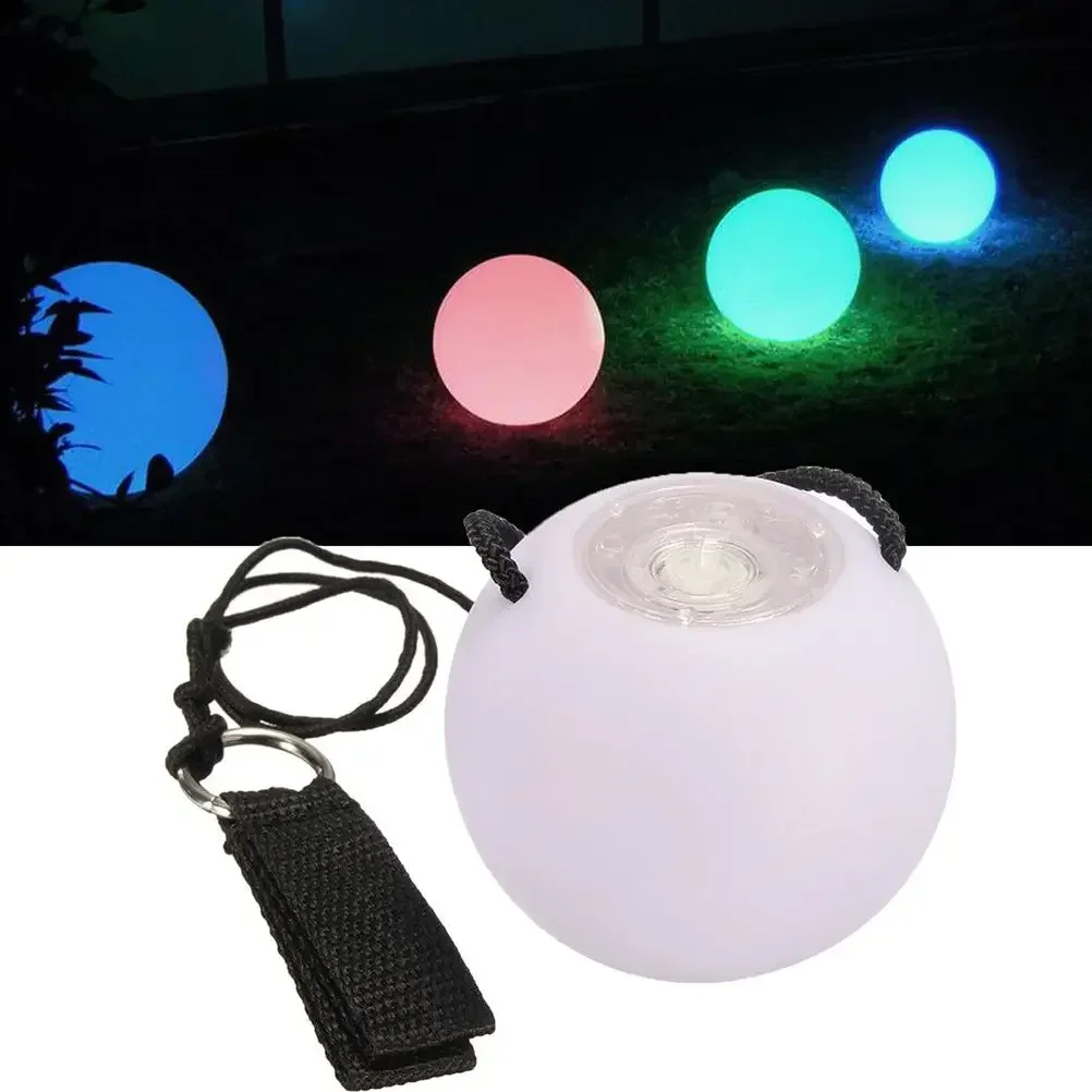 Akcesoria do tańca brzucha LED POI ball regulowany rekwizyty sceniczne do rzucania piłki RGB dla dzieci i dorosłych