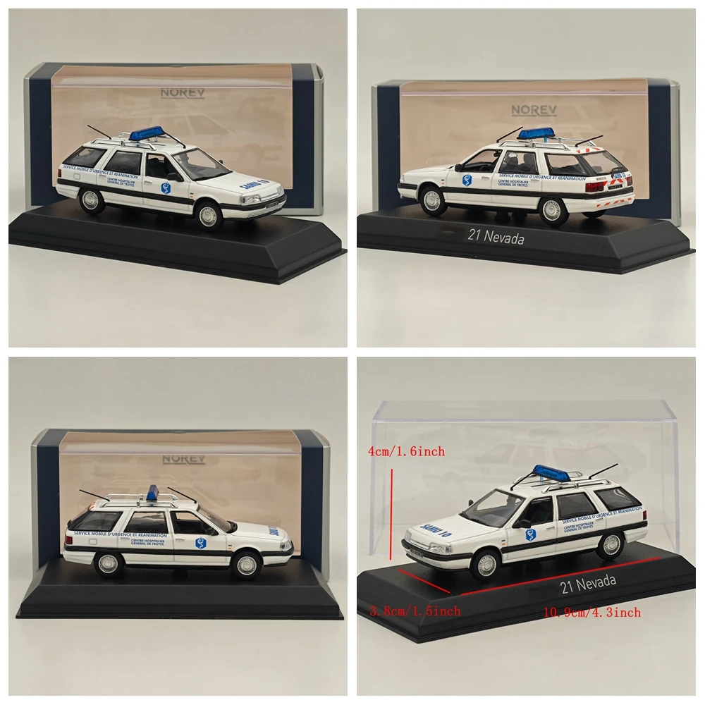 Norev 1:43 21/R21 Nevada Pompiers bomberos - VTULE/Police Nationale/Sw Station Wagon Douanes/SAMU 10/Gendarmerie Diecast Car